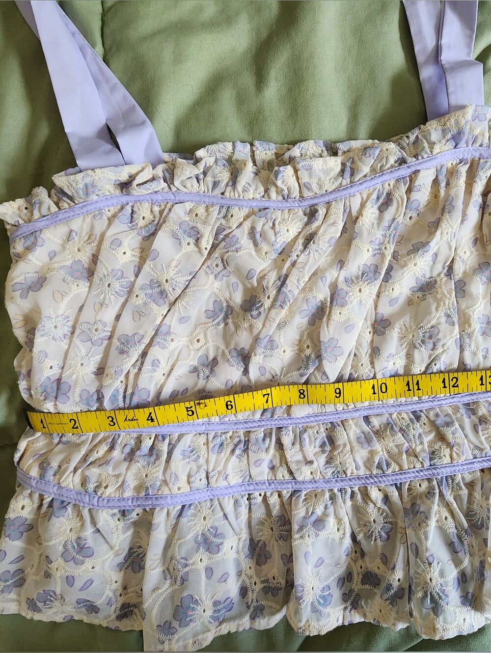 Altar'd State Lavender Floral Ruffled Tie-Strap Cami - Picture 10 of 12